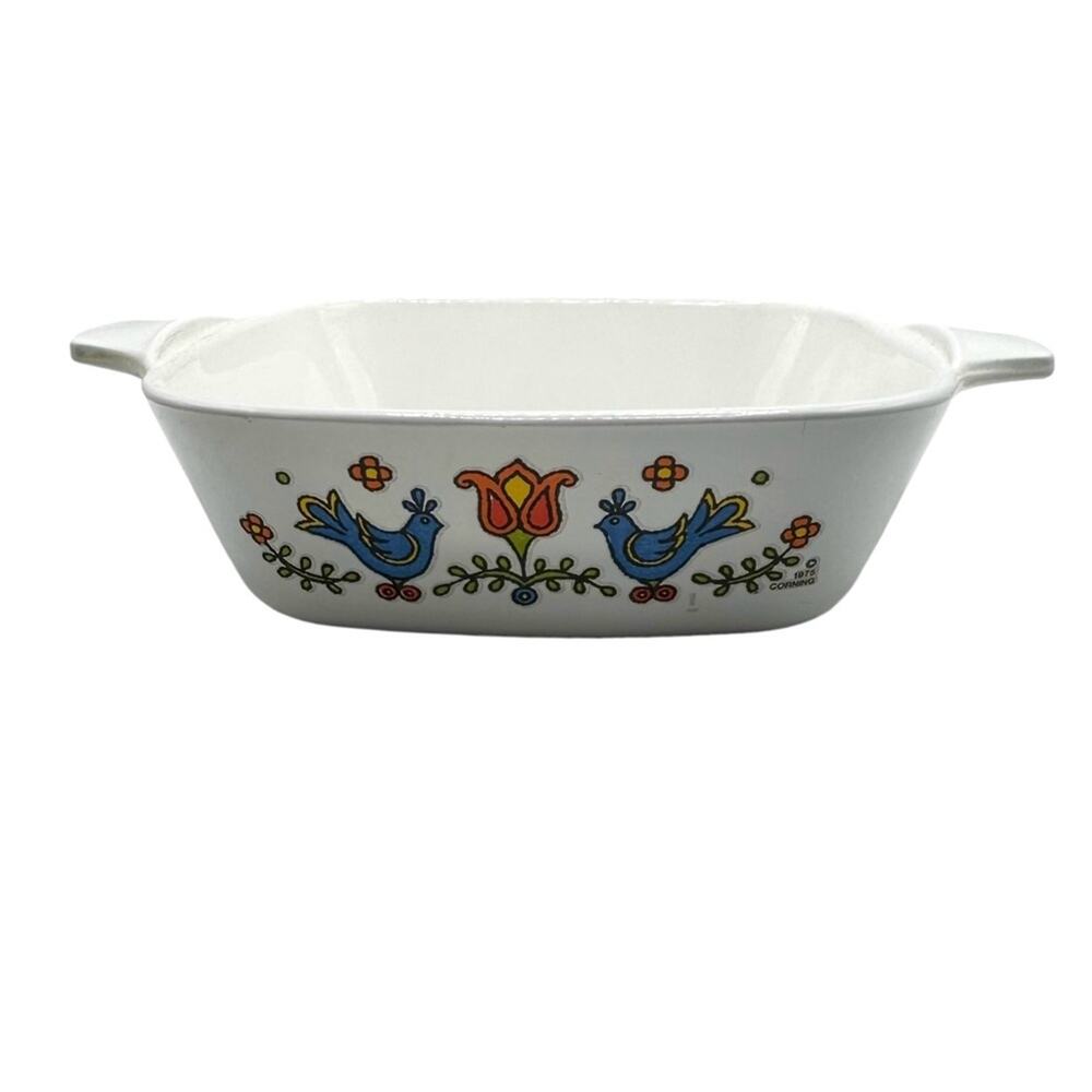 VTG 1975 Corning Ware Country Festival Casserole Dish 1 3/4 Cup P-41-B USA